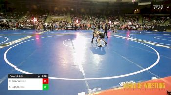 77 lbs Consi Of 8 #1 - Cruz Gannon, Sebolt Wrestling Academy vs Kacen Jones, Charger Wrestling Club