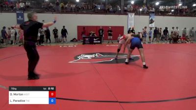 70 kg Consi Of 4 - Drayden Morton, West Coast Regional Training Center vs Logan W. Paradice, The Storm Wrestling Center