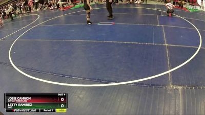 120 lbs Cons. Round 1 - Letty Ramirez, JWC vs Josie Cannon, Uintah Wrestling