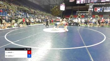 145 lbs Cons 16 #1 - Jimmy Jakub, New Jersey vs Brady Collins, Pennsylvania