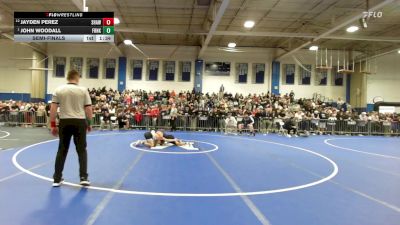 106 lbs Semifinal - Jayden Perez, Shawsheen vs John Woodall, Franklin