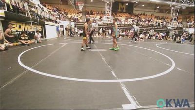90-100 lbs Rr Rnd 3 - Cadyn Tate, Alpha Wrestling Academy vs Evalynn Diaz, OKC Saints Wrestling