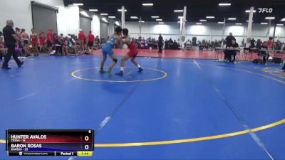 125 lbs Quarterfinals (8 Team) - Hunter Avalos, Texas vs Baron Rosas, Kansas