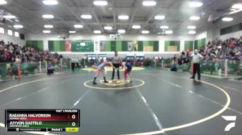 Girls 132 lbs Semifinal - Raeanna Halvorson, Durham Girls vs Juyvon Gastelo, Anderson Girls