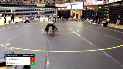 125 lbs Cons. Round 3 - AB Stokes, Unattached vs D`Andre Brown, Fort Hays State University