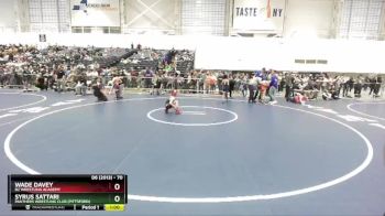 70 lbs Quarterfinal - Wade Davey, B2 Wrestling Academy vs Syrus Sattari, Panthers Wrestling Club (Pittsford)