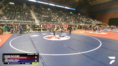 108 lbs Quarterfinal - Ryder Buckner, Moorcroft Mat Masters Wrestling Club vs Armando Avila, Camel Kids Wrestling