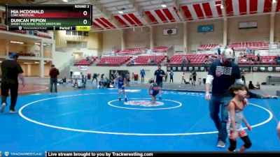 61-66 lbs Round 2 - Mia McDonald, CORE Wrestling vs Duncan Pepion, Smoky Mountain Youth Wrestling