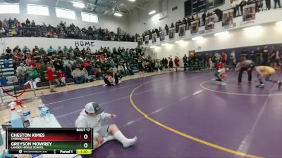 84 lbs Champ. Round 1 - Greyson Mowrey, Lander Middle School vs Cheston Kimes, Thermopolis