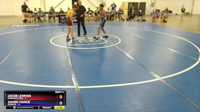 110 lbs Round 1 (8 Team) - Jacob Lehman, Minnesota Red vs Xavier Mance, Georgia