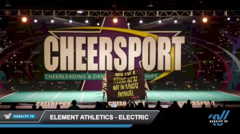 Element Athletics - Electric [2022 L1 Junior - D2 - Small - A] 2022 CHEERSPORT National Cheerleading Championship