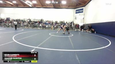 184 lbs Quarterfinal - Kevin Clements, San Francisco State vs Mahonri Rushton, Utah Valley