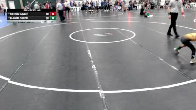 52 lbs 3rd Place Match - Syrus Bazer, Nebraska Wrestling Academy vs Major Greer, Siouxland Wrestling Academy