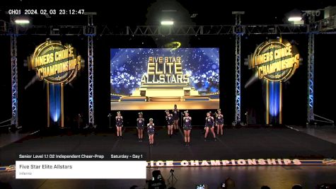 Five Star Elite Allstars - Inferno [2024 Senior Level 1.1 D2 Independent Cheer-Prep Saturday - Day 1] 2024 Winner's Choice Championships - Ft. Lauderdale