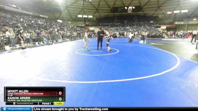 92 lbs Cons. Round 3 - Wyatt Allen, CNWC Concede Nothing Wrestling Club vs Kaison Aparis, Federal Way Spartans Wrestling