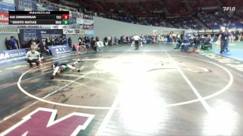 2A/1A Boys 106 Cons. Round 2 - Benito Matias, Waldport Boys vs Kai Zimmerman, Toledo Boys