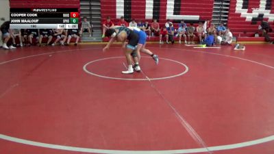 190 lbs Round 1 (3 Team) - John Maalouf, Spain Park Hs vs Cooper Cook, Vestavia Hills