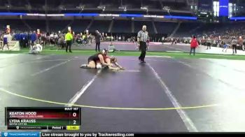Girls - 155 lbs Quarterfinal - Lydia Krauss, Boyne City HS vs Keaton Hood, John Glenn HS (Westland)