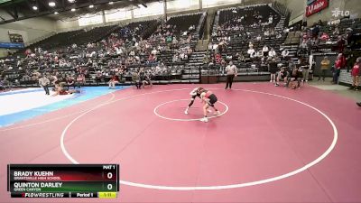 101 lbs Quarterfinal - Quinton Darley, Green Canyon vs Brady Kuehn, Grantsville High School