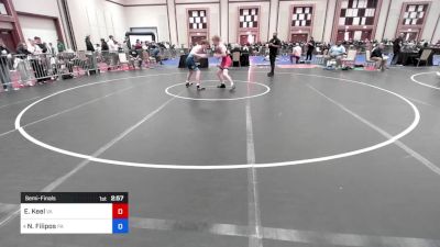 120 lbs Semifinal - Ezekiel Keel, Va vs Nikos Filipos, Pa