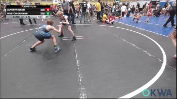 80 lbs Consi Of 16 #2 - Jaxon Walker, Harrah vs Weston Giddens, Team Worx Wrestling Club