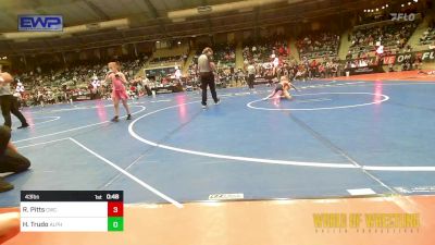 43 lbs Consi Of 16 #2 - Rhett Pitts, Cowboy Wrestling Club vs Harley Trudo, Alpha Elite