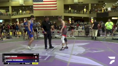 145 lbs Cons. Round 2 - Kaden Inman, IL vs Camden McGregor, TX