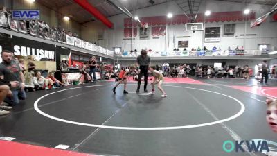 64 lbs Rr Rnd 2 - Clay Hubler, Warner Eagles Youth Wrestling vs Gunner Crossno, Roland Youth League Wrestling