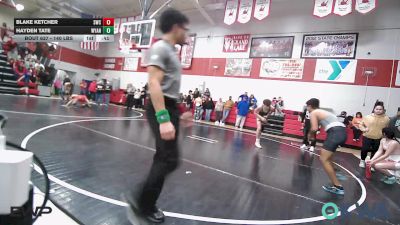140 lbs Consolation - Blake Ketcher, Salina Wrestling Club vs Hayden Tate, Wyandotte Youth Wrestling