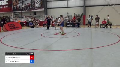 61 kg Consi Of 16 #2 - Gable Strickland, Mat Town USA vs Tyler Ferrara, Spartan Combat RTC/ TMWC