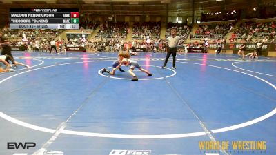 67 lbs Round Of 32 - Maddon Hendrickson, Hawks WC Lincoln, Ne vs Theodore Folkens, Maverick