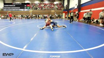140 lbs Quarterfinal - Caden Winkler, Jenks vs Matthew Morgerson, Sapulpa