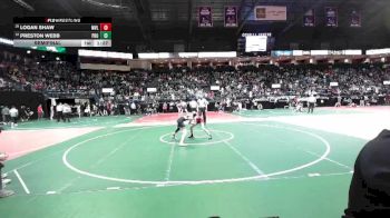 100 lbs Semifinal - Preston Webb, PROA vs Logan Shaw, MVL1