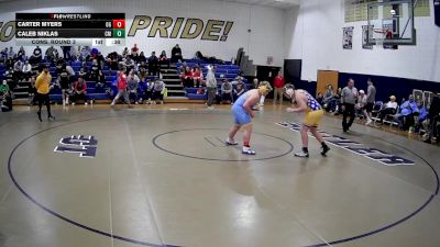 215 lbs Cons. Round 3 - Carter Myers, Oak Glen vs Caleb Niklas, Canon McMillon