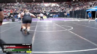 285 lbs Cons. Round 7 - Kollin Bailey, Rocky Mountain vs Hyrum Heindel, Kuna