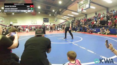 35 lbs Semifinal - Noah Tillison, Fort Gibson Youth Wrestling vs Asher Gregory, Tulsa Blue T Panthers
