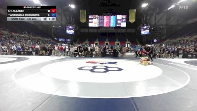 130 lbs Cons. Quarters - Kit Alsaker, WI vs Anastasia Rodnikova, IL