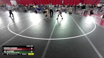 124 lbs Cons. Semi - Kit Alsaker, Team Nazar Training Center vs Savana Hansen, Fox Valley Elite Wrestling Club