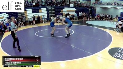 155 lbs. Cons. Round 3 - Halle Goodrich, Blue Springs South vs Emerson Comegys, Boonville