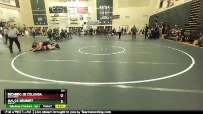 215 lbs Semifinal - Gauge Seubert, Cheney vs Ricardo Jr Colunga, Eastmont
