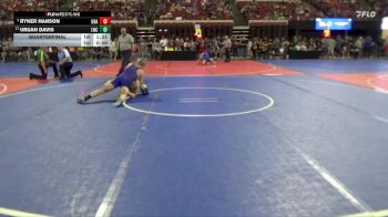 158 lbs Quarterfinal - Ryker Hanson, Unattached vs Urijah Davis, Lights Wrestling Club