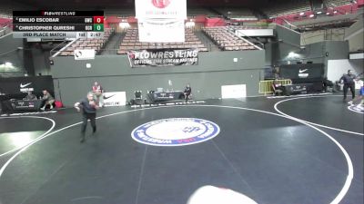 3rd Place Match - Emilio Escobar, Granite Wrestling Club vs Christopher Qureshi, Orange County RTC