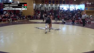 197 lbs Quarterfinal - Corbin Hill, North Iowa Area Community College vs Henry Christensen, Coe