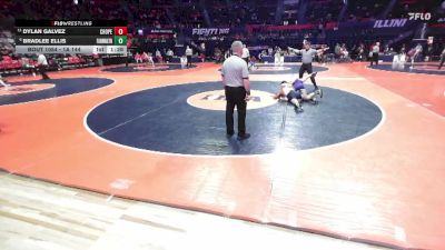 1A 144 lbs Champ. Round 1 - Dylan Galvez, Chicago (C. Hope Academy) vs Bradlee Ellis, Farmington