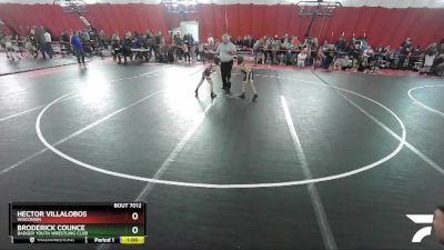 51-52 lbs Round 1 - Broderick Counce, Badger Youth Wrestling Club vs Hector Villalobos, Wisconsin