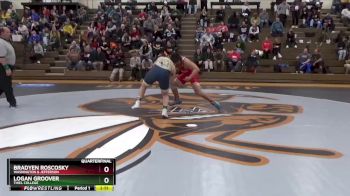 184 lbs Quarterfinal - Bradyen Roscosky, Washington & Jefferson vs Logan Groover, Thiel College