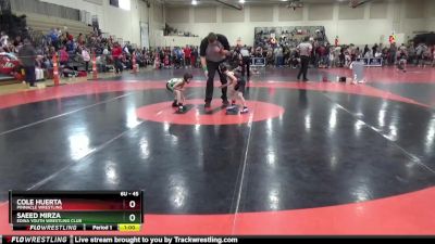 45 lbs Quarterfinal - Cole Huerta, Pinnacle Wrestling vs Saeed Mirza, Edina Youth Wrestling Club