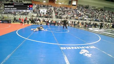 U20 Women - 50 lbs Champ. Round 1 - Nia Avelino, ID vs Maisey Blaser, UT