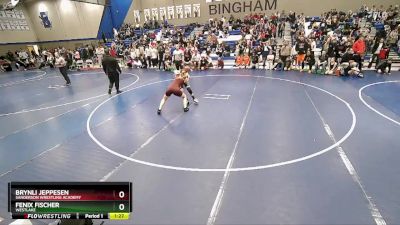 125 lbs Champ. Round 1 - Brynli Jeppesen, Sanderson Wrestling Academy vs Fenix Fischer, Westlake