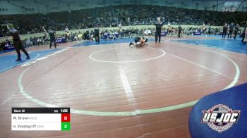 92 lbs Round Of 32 - Whit Brown, Wesley Wrestling Club vs Hayden Vandagriff, Duncan Demon Wrestling